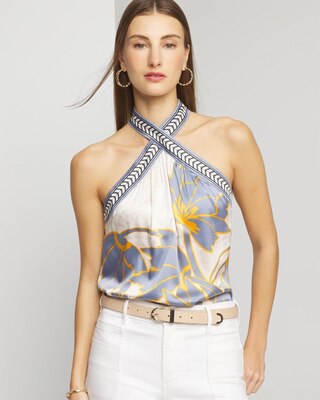 Sleeveless Cross Halter Top