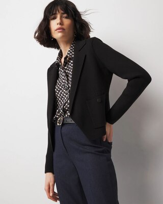 Cropped Sweater Blazer