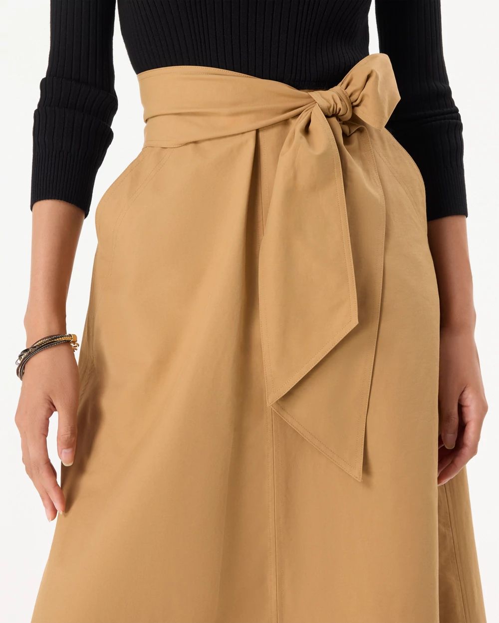 Petite Long Sleeve Crew Neck Midi Dress click to view larger image.
