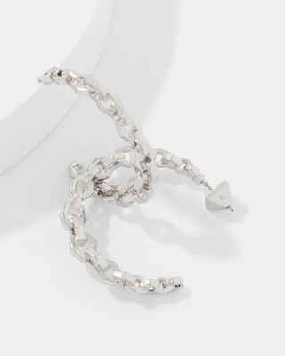 Geometric Links Hoop Earrings click to view larger image.