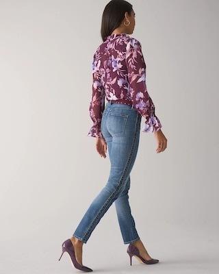 Petite High-Rise Everyday Soft Denim™ Novelty Side Stripe Slim Ankle Jeans
