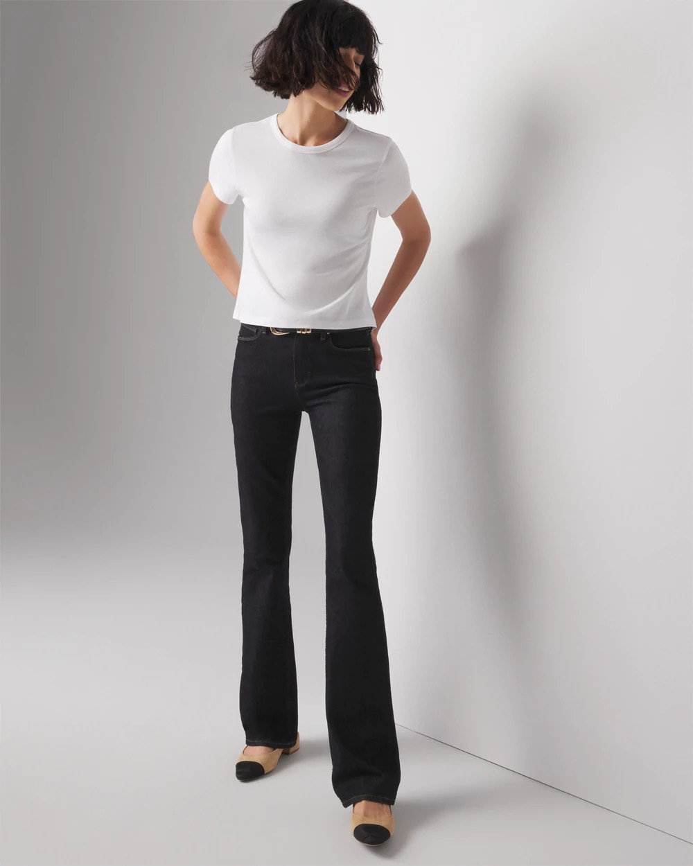 Cotton Modal Fitted Crewneck Tee