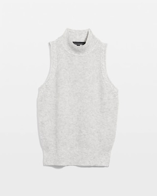 Cable Stitch Mockneck Sweater Tank click to view larger image.