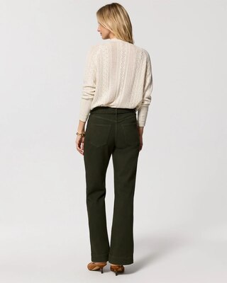 Belted High-Rise Wide Leg Trouser Jeans click to view larger image.