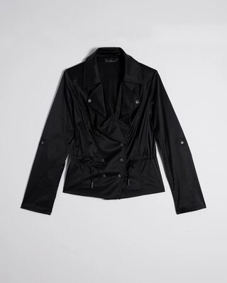 Drape-Front Moto Jacket