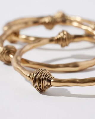 3 Pack Wire Wrap Bangles