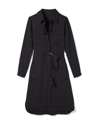 Black Soft Shirtdress