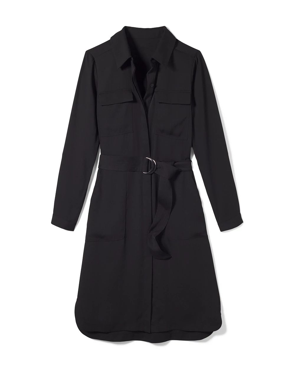 Black Soft Shirtdress