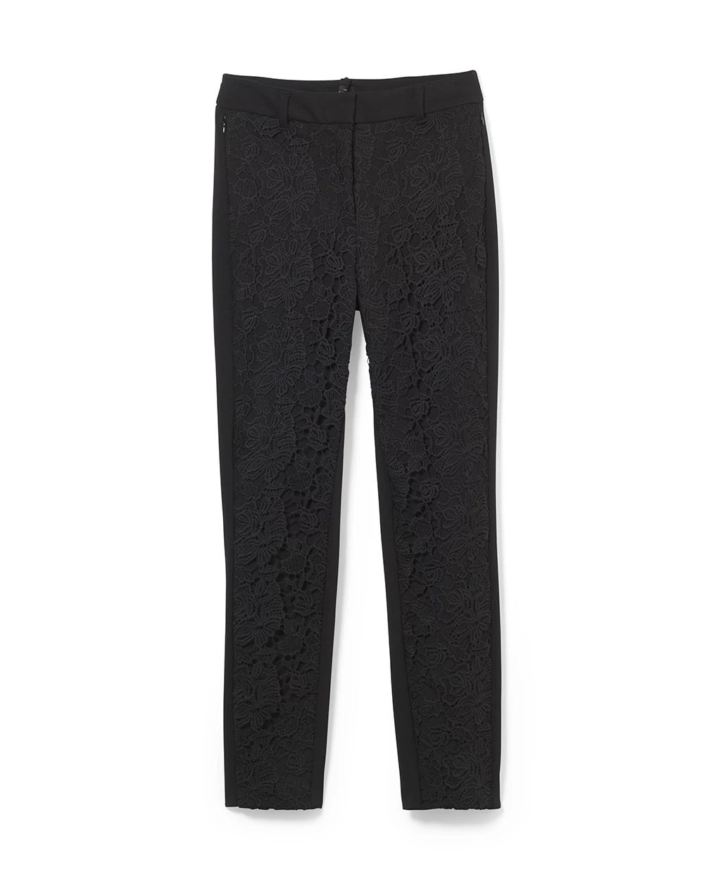 Floral Lace Slim Ankle Pant | White House Black Market