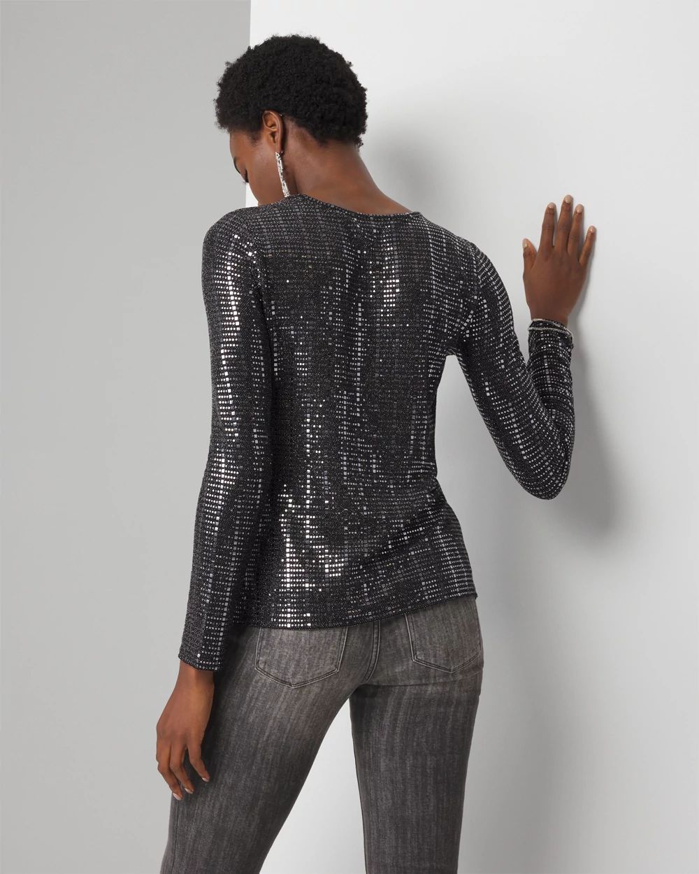 Mirrored Crewneck Top