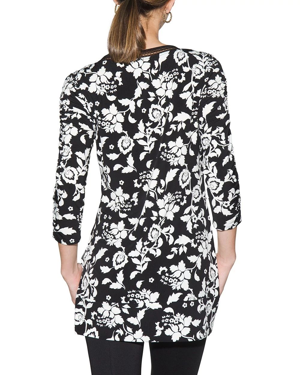 Outlet WHBM Lace-Trim 3/4-Sleeve Tunic