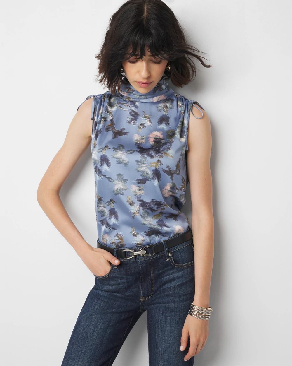 Mockneck Shell Top
