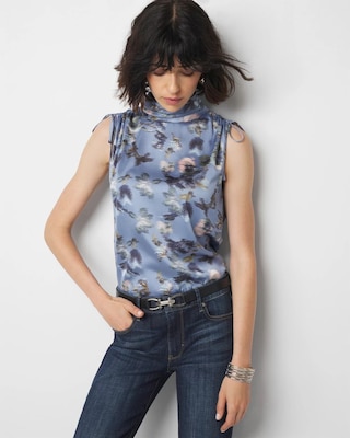 Mockneck Shell Top