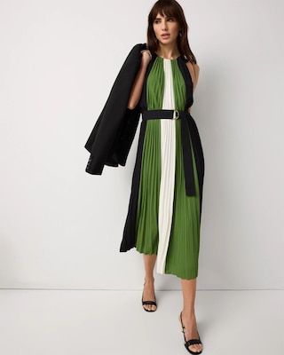 Pleated Halter Maxi Dress click to view larger image.