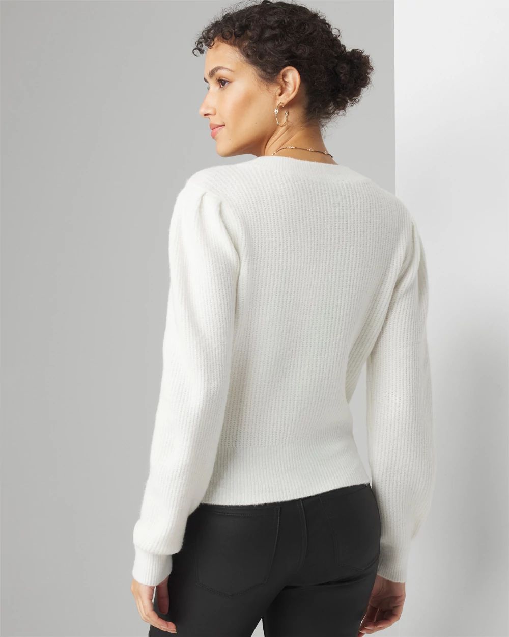 Jewel Button Cardigan Sweater click to view larger image.