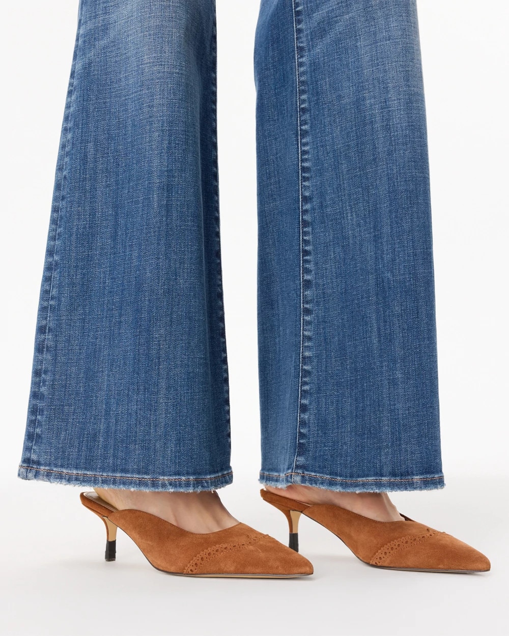 Suede Kitten Heel Mules