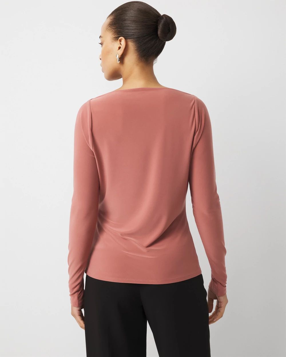Cowl Neck Long Sleeve Top