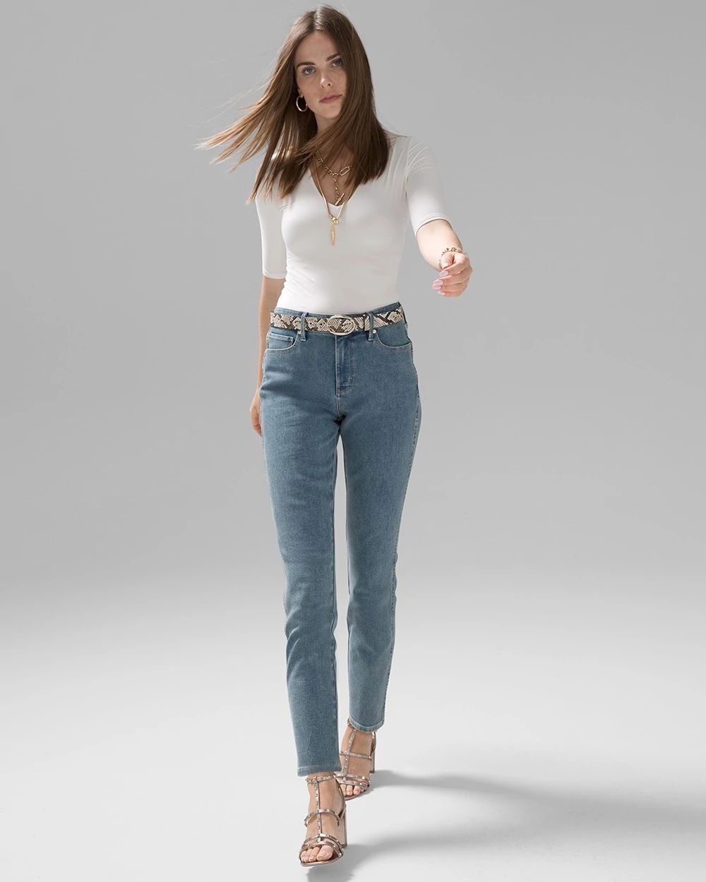 Petite High Rise Sculpt Straight Jeans