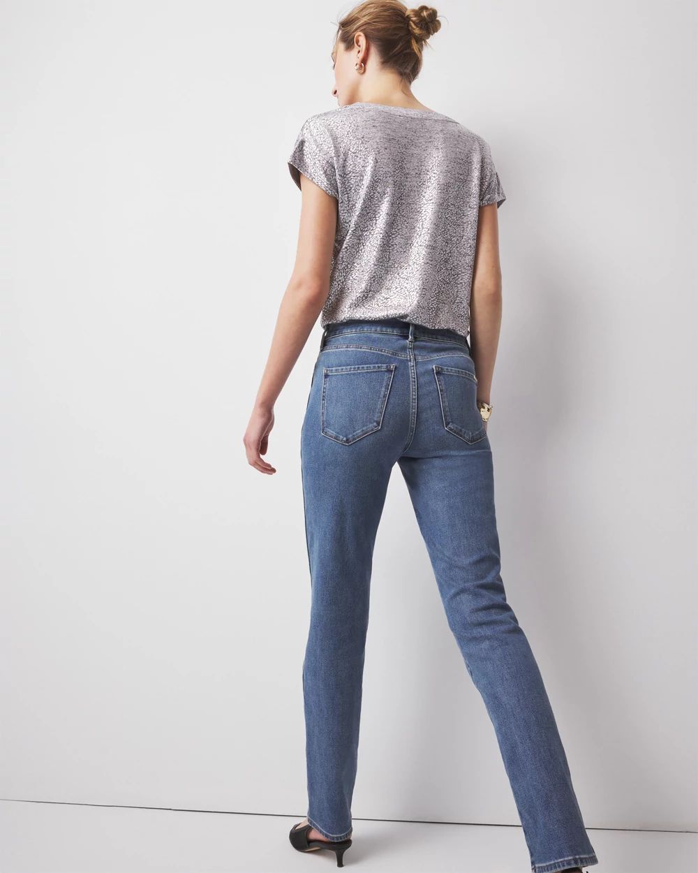 High-Rise Full Straight Jeans