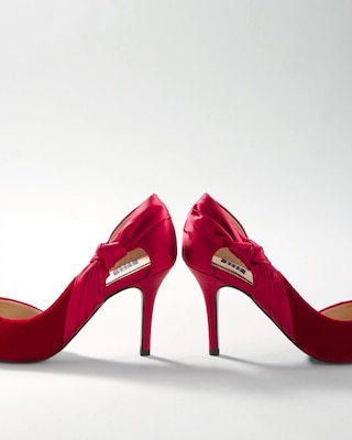 Red Velvet Mid-Heel Pump