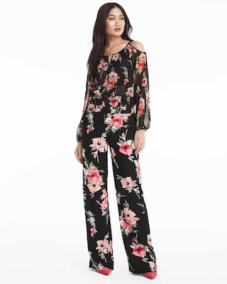 Floral Wide-Leg Pants click to view larger image.