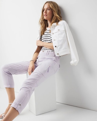 Mid-Rise Pret-A-Pedi Straight Cropped Pants click to view larger image.