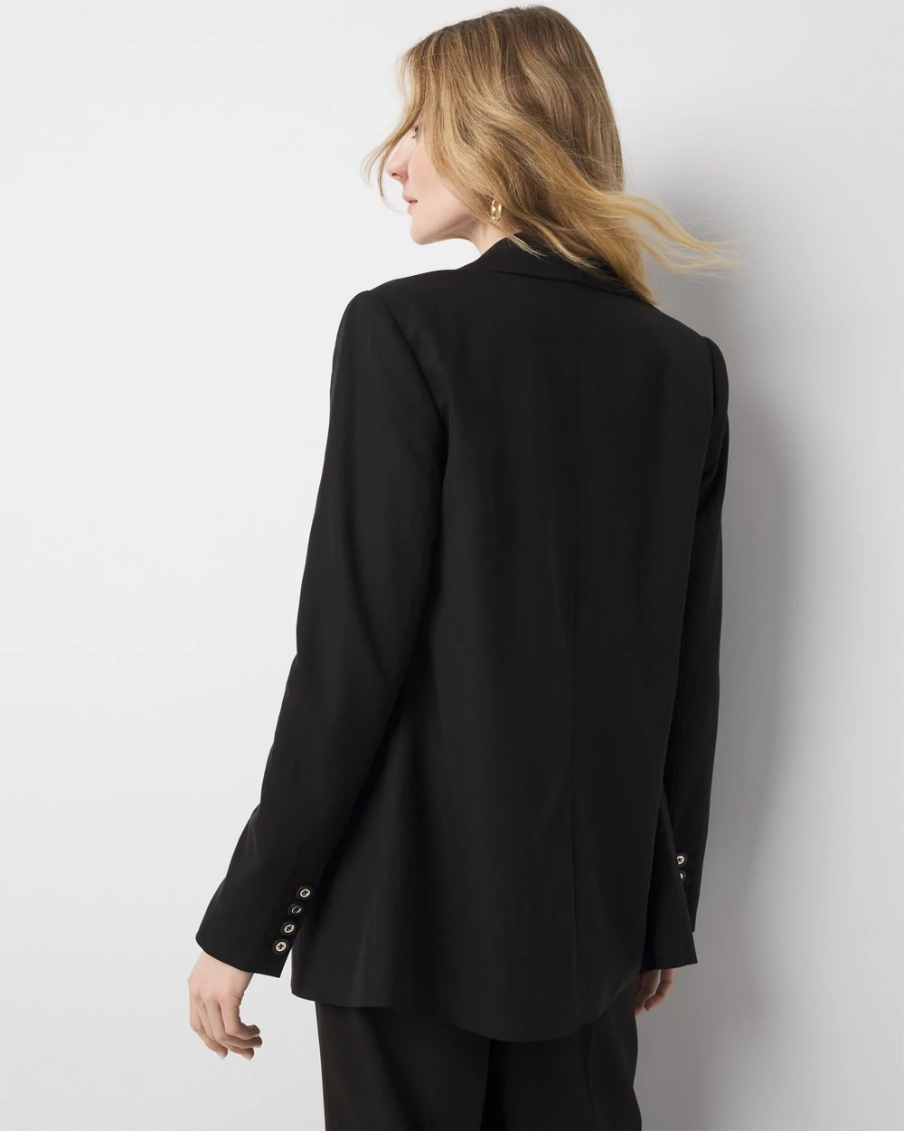 Lyocell-Blend One-Button Blazer - image 4
