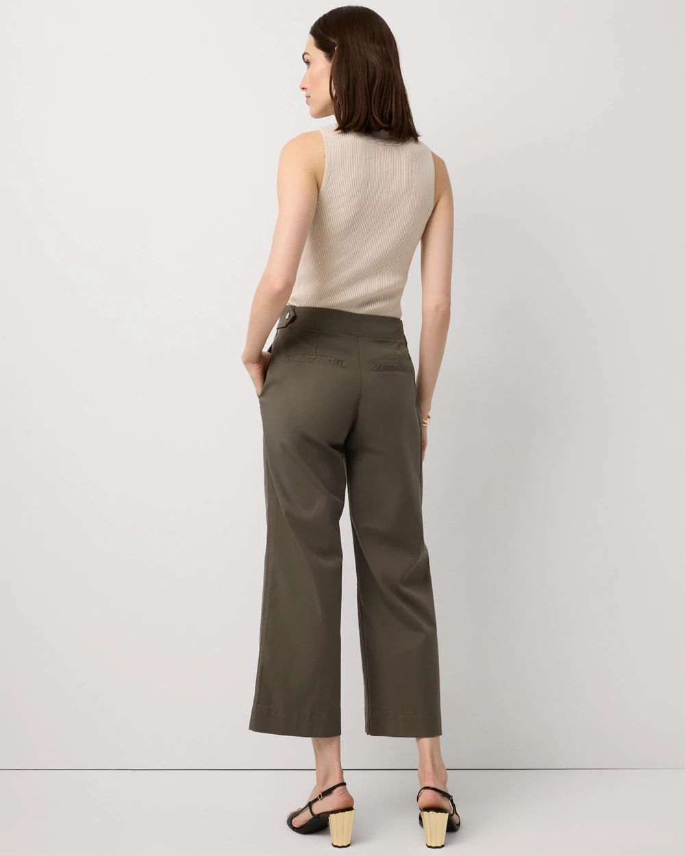 Petite Pret High Rise Wide Leg Crop