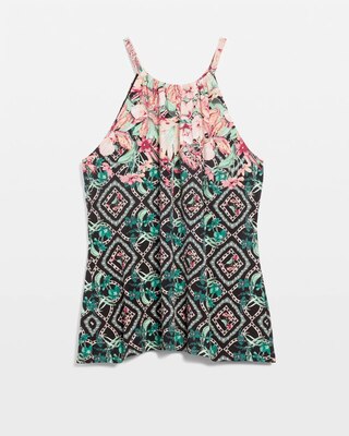 Matte-Jersey Printed Halter Top