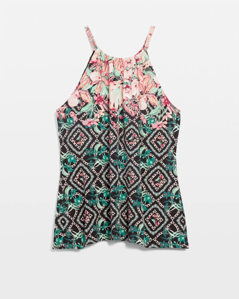 Matte-Jersey Printed Halter Top