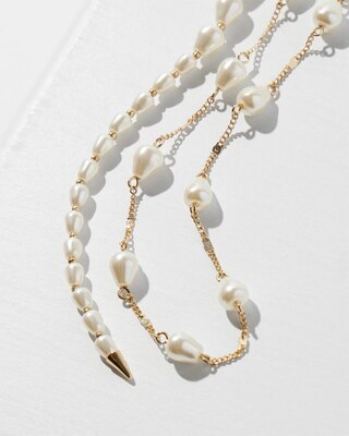 Convertible Pearl Y-Neck Necklace