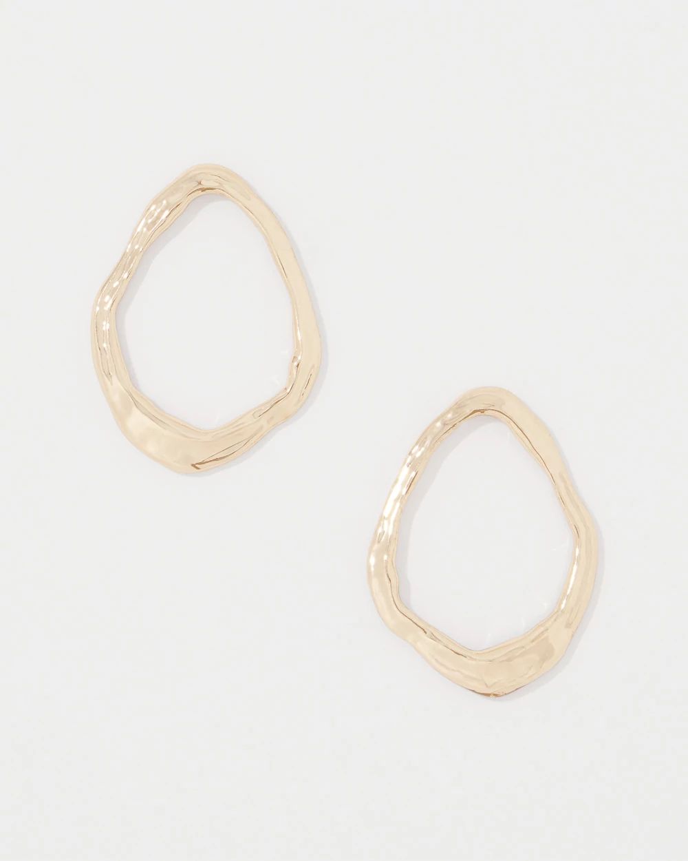 Gold Sculptural Hoop Earrings