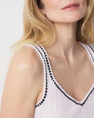 Braided Trim Sweater Tank click to view larger image.