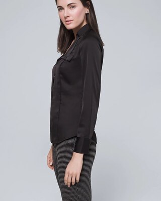 Satin Utility Blouse