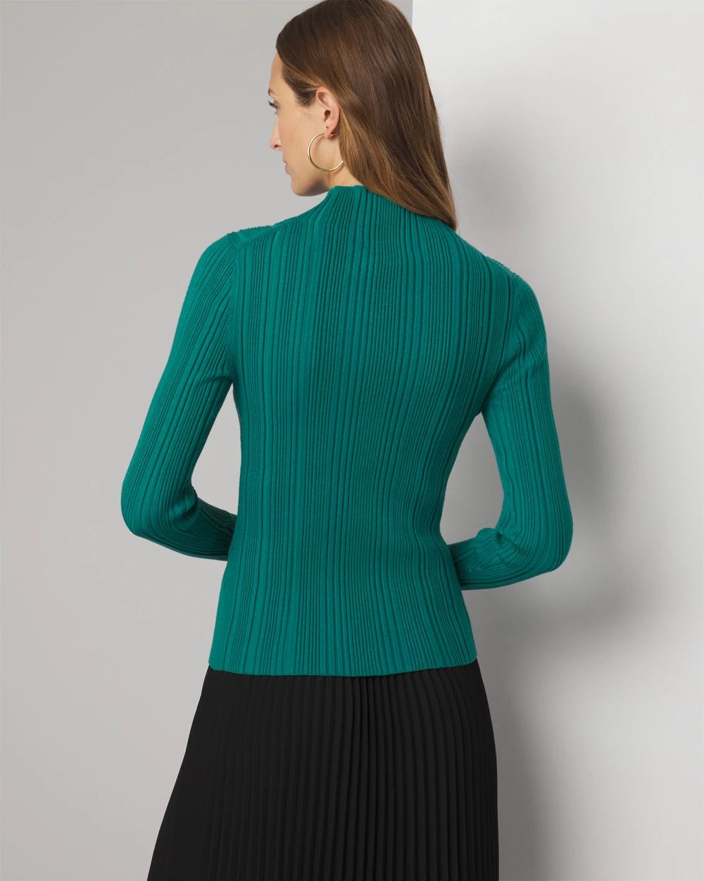 Ribbed Mockneck Sweater click to view larger image.
