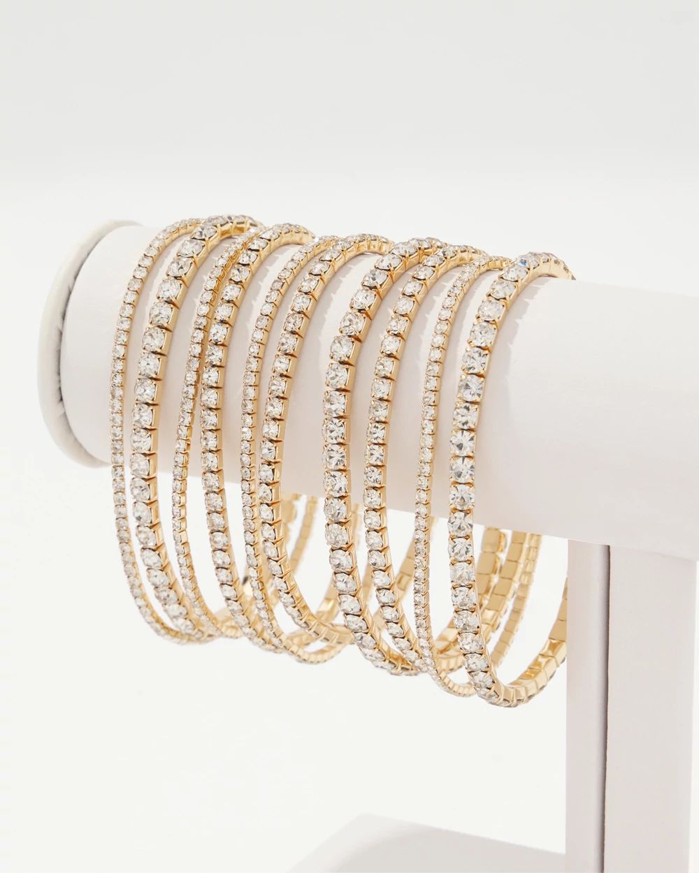 Rhinestone 10-Pack Stretch Bracelets click to view larger image.