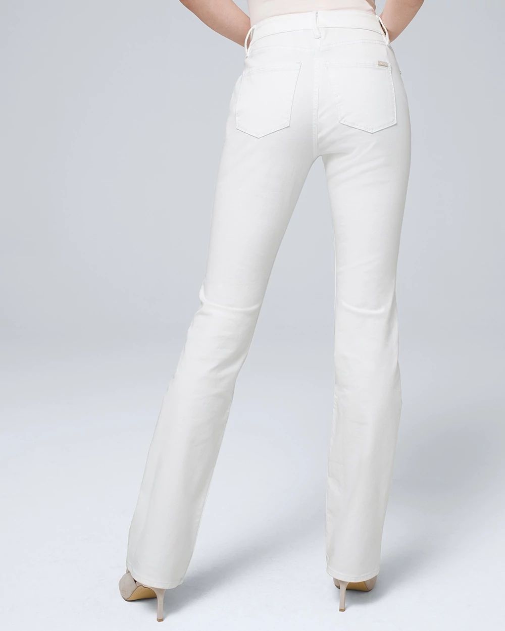 High-Rise Sculpt White Bootcut Jeans click to view larger image.