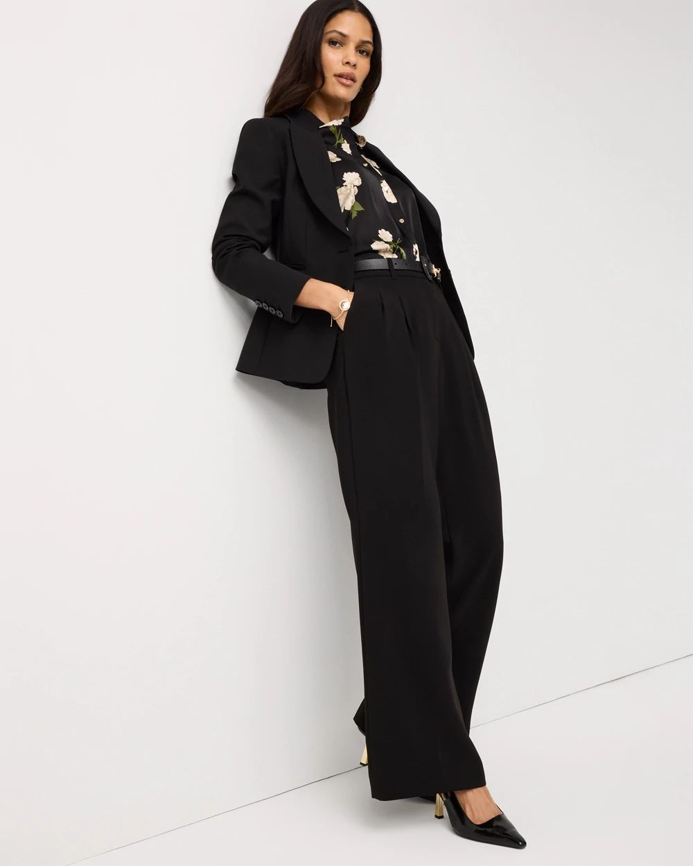 Pleated Wide Leg Pant click to view larger image.