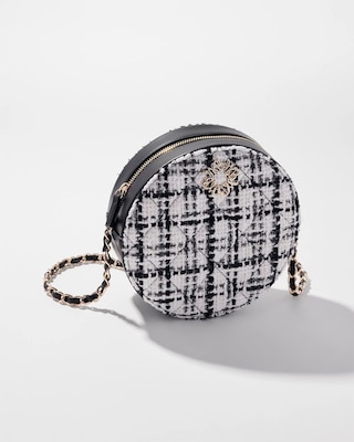Round Tweed Chain Bag click to view larger image.