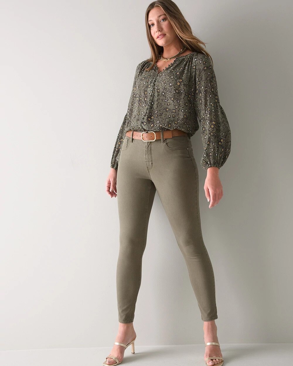 Kyra High Rise Bowed Ankle Jean - Antique White