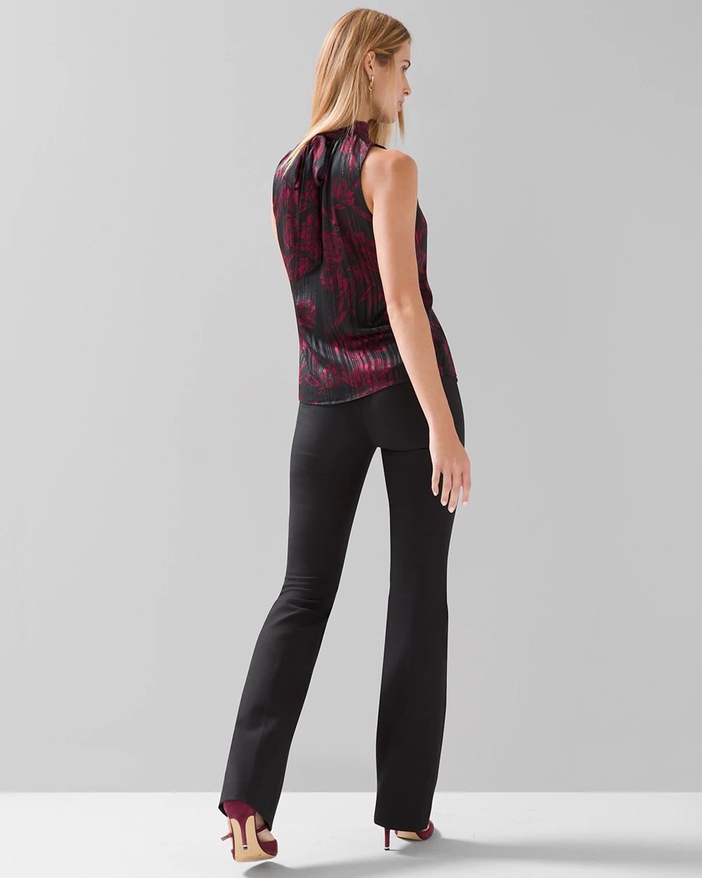 Sleeveless Burnout Tie-Back Shell