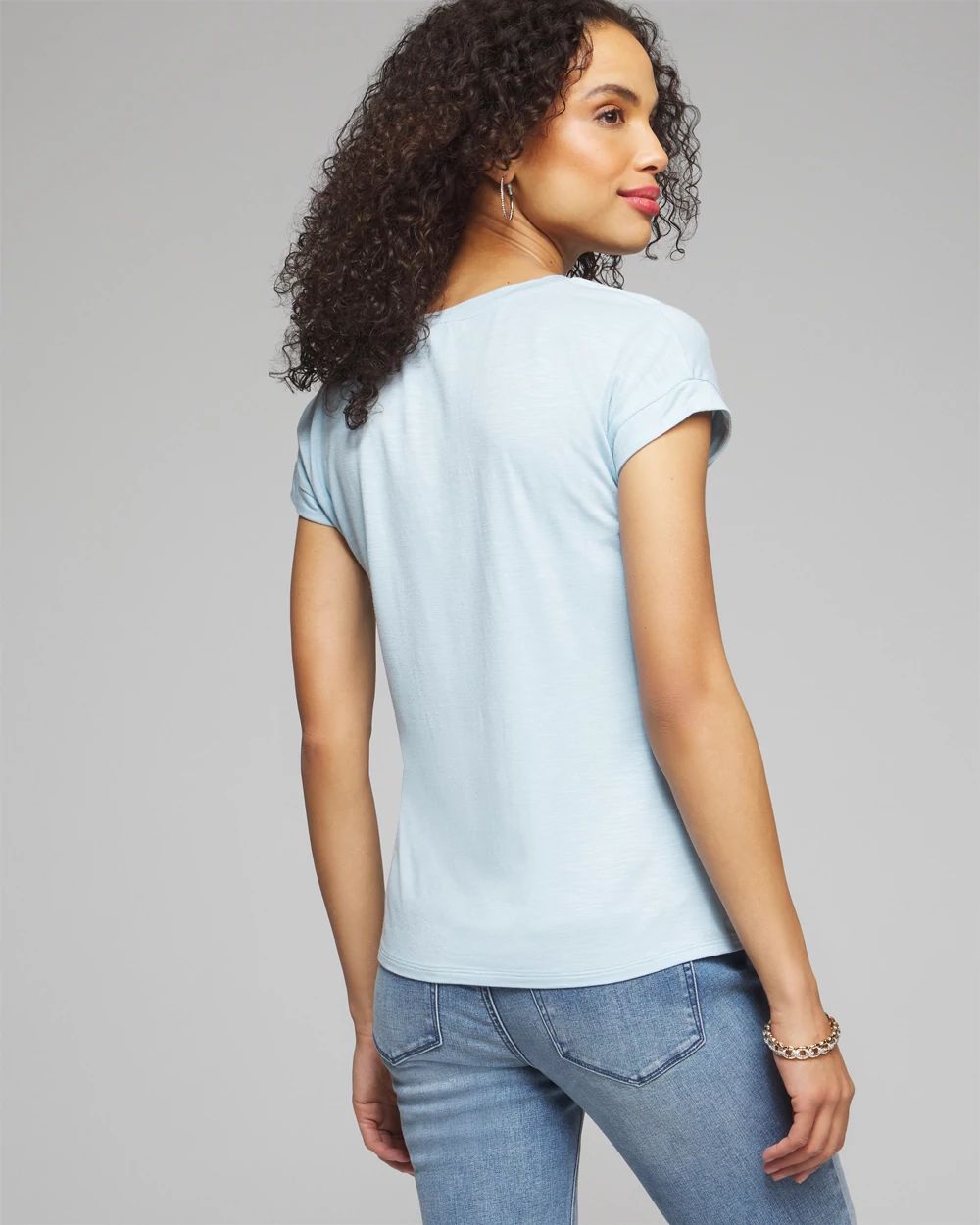 Outlet WHBM Short Sleeve Scoop Neck Tee