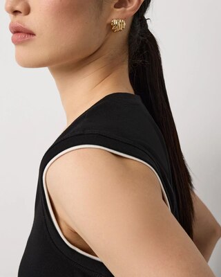 WHBM FORME™ All Ways Stretch Square Neck Top click to view larger image.