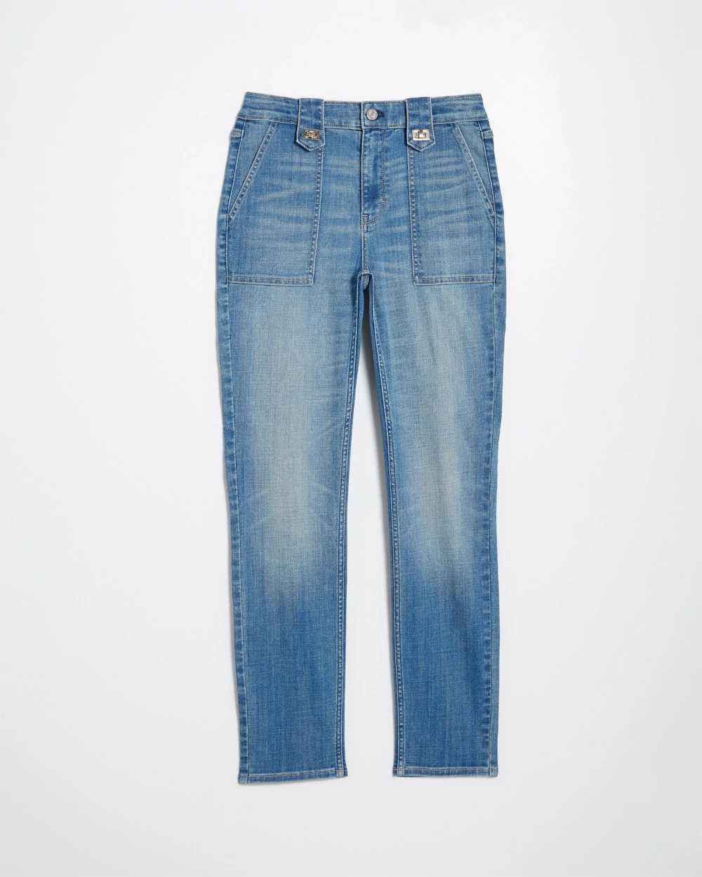 High-Rise Every Day Soft Turnlock Pocket Slim Jeans click to view larger image.