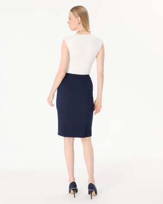 Luxe Stretch Extended Tab Pencil Skirt click to view larger image.