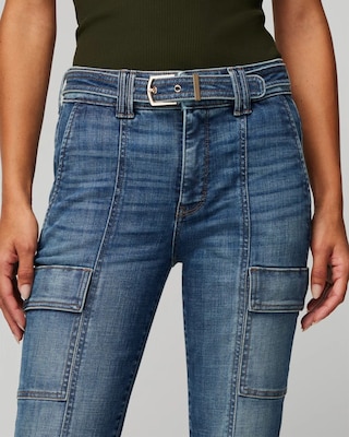 High-Rise Cargo Bootcut Jeans