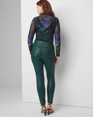 High-Rise Coated Skinny Jeans click to view larger image.