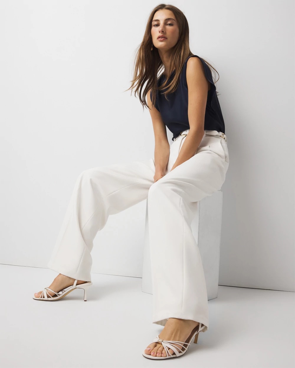 Satin Petal Sleeve Blouse