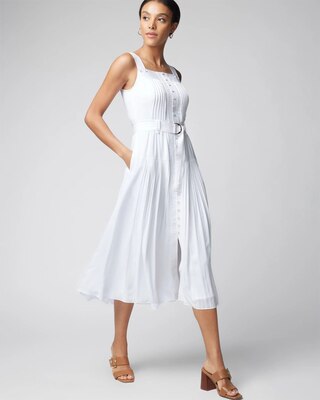 Pleated Utility Dress