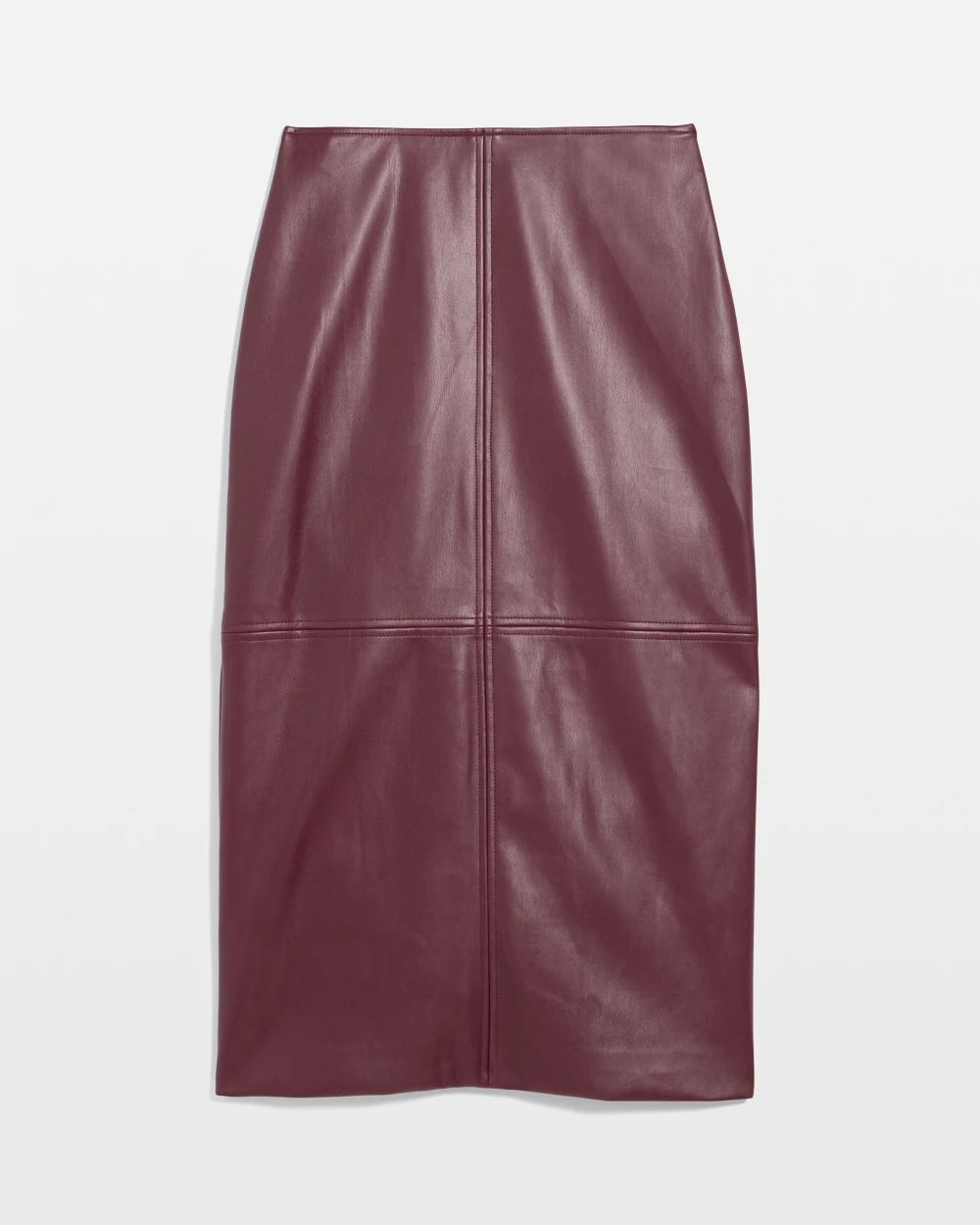 Faux Leather Midi Pencil Skirt click to view larger image.
